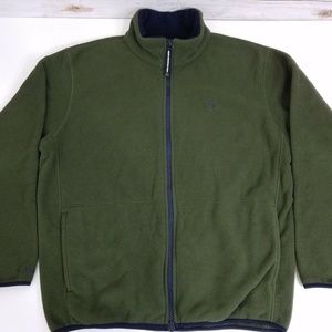 VTG Nautica Competition Green Fleece Sweater Sz L